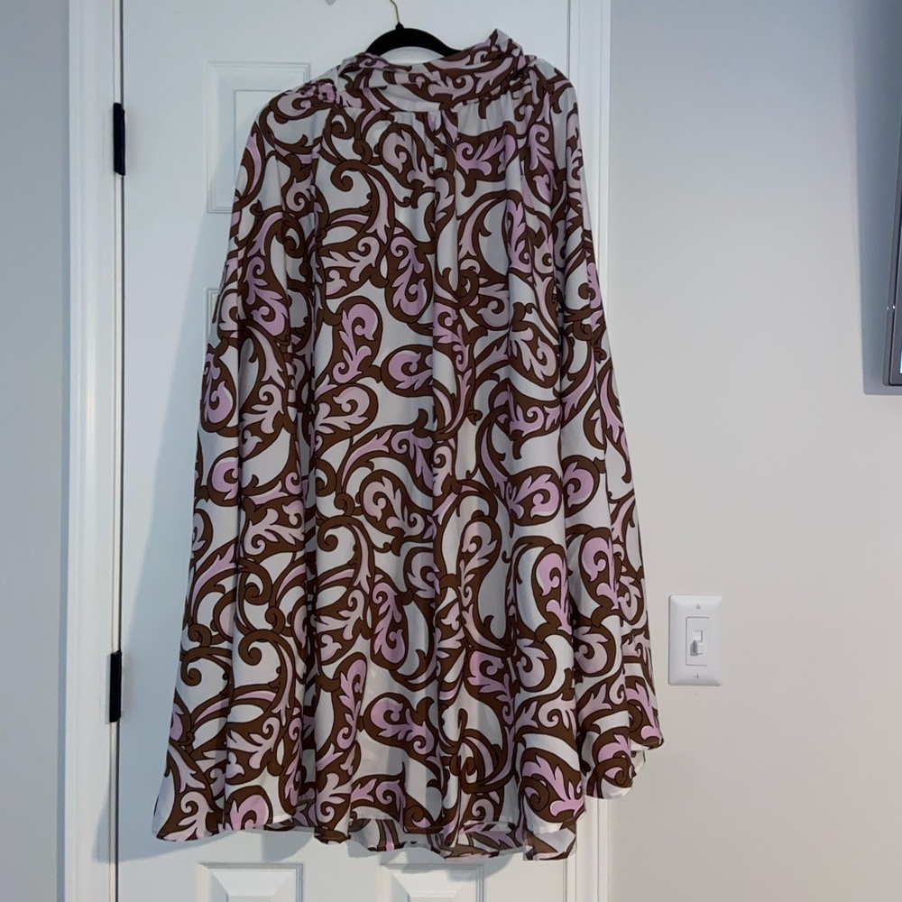 Purple print maxi skirt